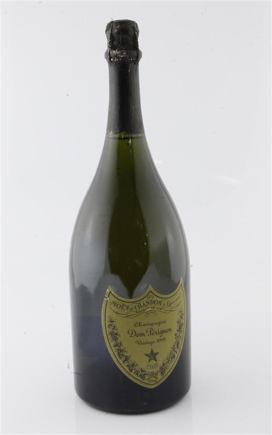 One magnum bottle of Dom Perignon 1999 Vintage Champagne.